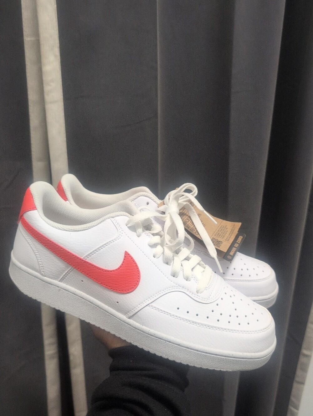 Men's Nike Court Vision Low Next Nature 'White Picante Red Size 10.5 NWOB